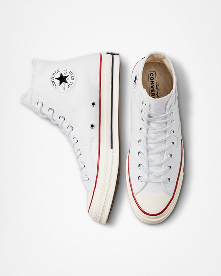 Men's Converse Chuck 70 Star Patchwork High Top Shoes White Multicolor | AU C8436L